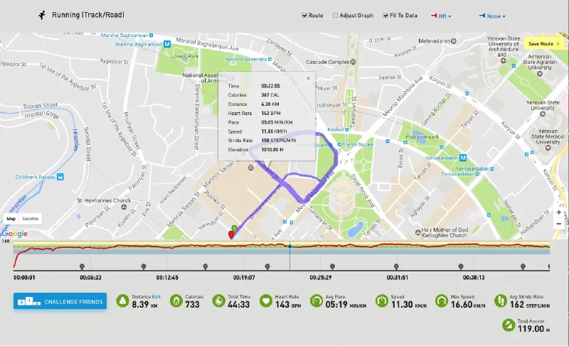 Можно посмотреть и рекомендации от сайта, если это была тренировка из выбранной программы, если программы нет, то и нет рекомендаций.