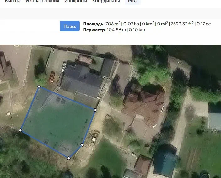 Расчёт площади участка