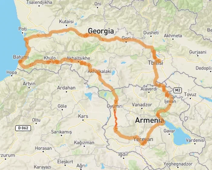 Итого маршрут — 1100 км за 4 дня