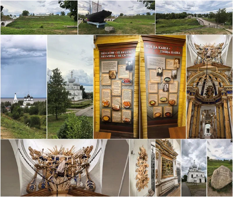 Белозерский кремль с удивительной церковью Собор Преображения Господня в Белозерске - там внутри не расписные, а резные иконы и все украшения храма!