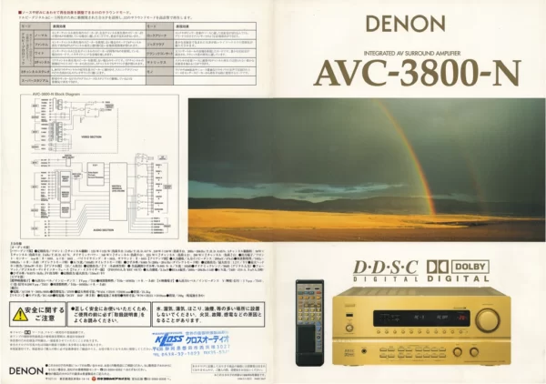 DENON AVC-3800-N (1996.09) – INTEGRATED AV SURROUND AMPLIFIER