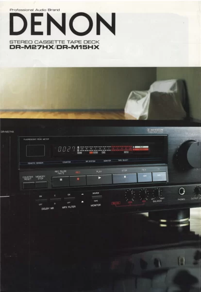 DENON Stereo Cassette Tape DECK DR-M27HX/DR-M15HX (1988.04)