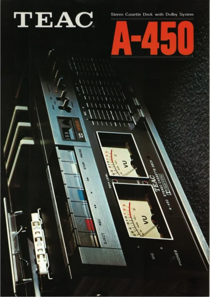 TEAC A-450 Stereo Cassette Deck with Dolby System (1973 и 1974 годы)